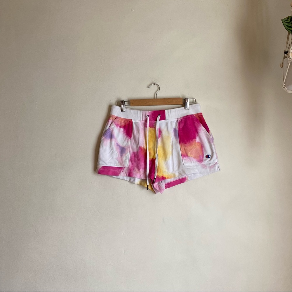 champion sunwash watercolor shorts